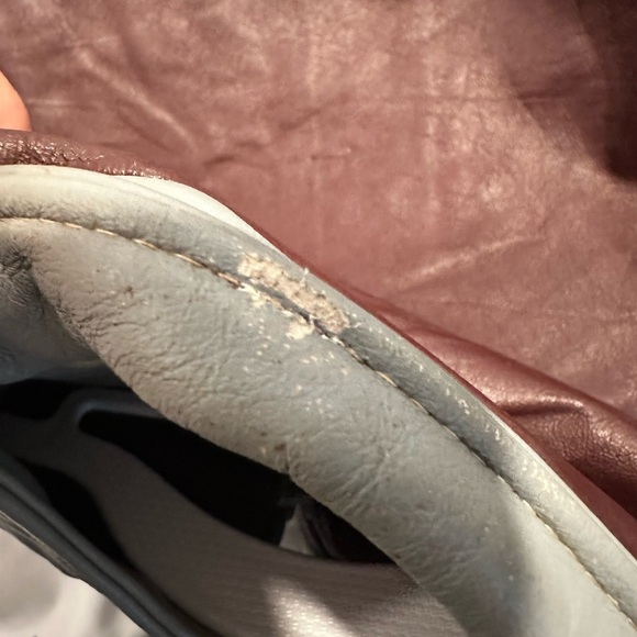 Vintage Mens Sz:M Indian Run Gray & Maroon Leather Motorcycle Jacket. Full Zip. - Picture 9 of 15